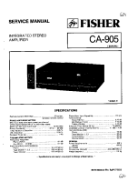 Fisher CA-905 - Service Manual